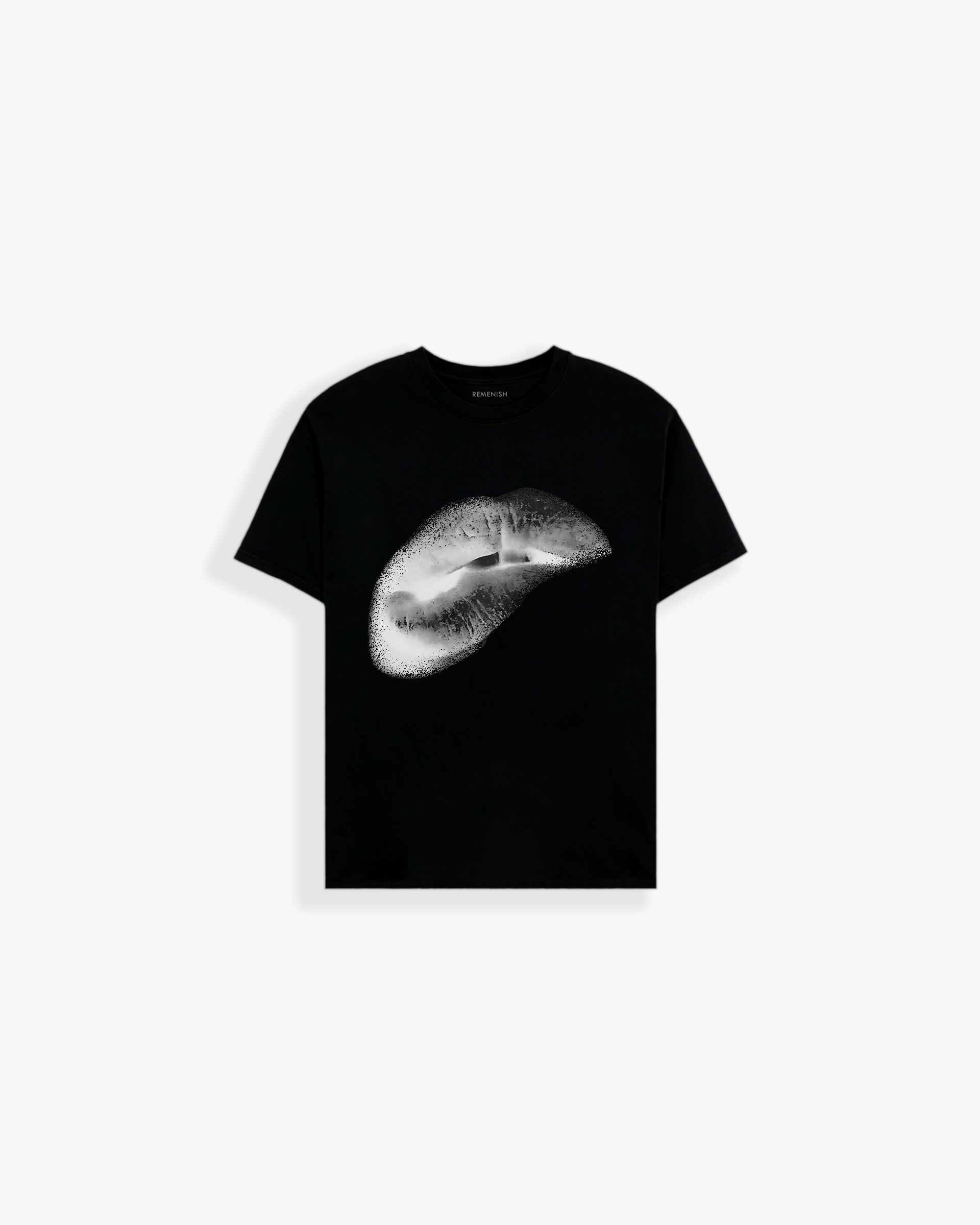 Monochrome Bitten Lips T shirt