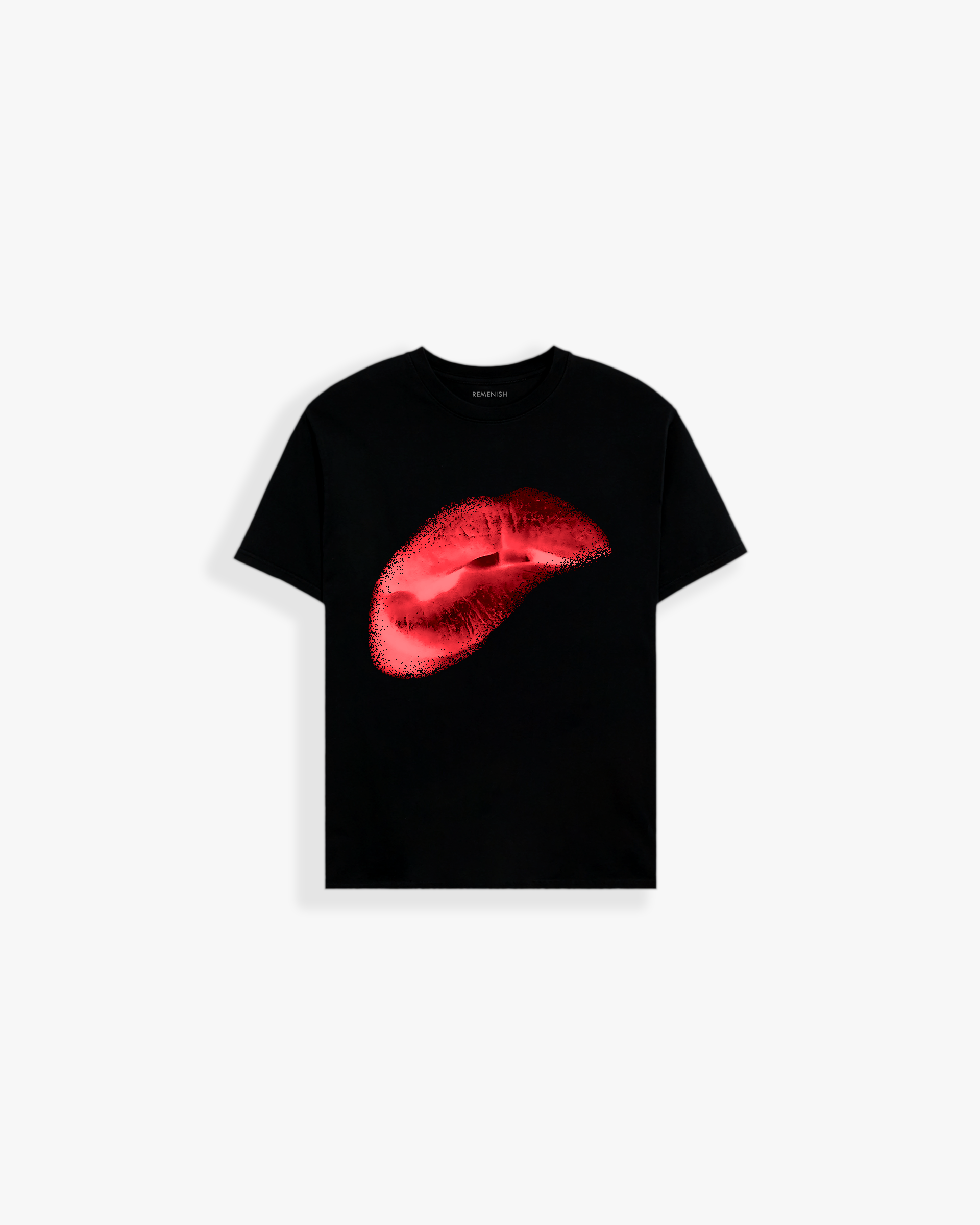 Red Bitten Lips T Shirt